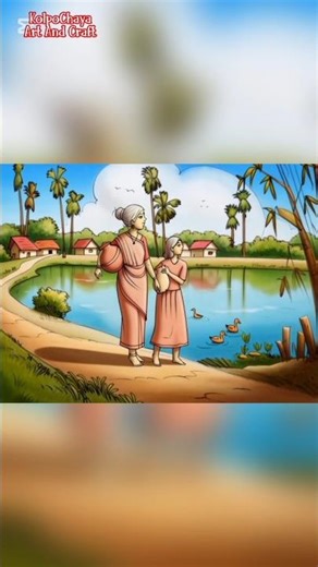 Rural Scenery Animation 🌾 | Beautiful Village Art Shorts | Kolpochaya Art & Craft #rurallife