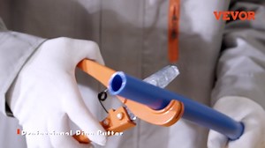 VEVOR PEX-B Pipe 3/4 Inch x 100 Feet, Non-Oxygen Barrier Flexible Pipe Tubing, Red for Hydronic Radiant Floor Heating, Water Plumbing Applications with Cutter& Clamps