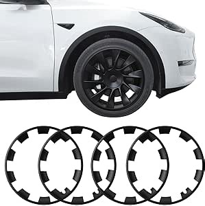 BASENOR Tesla Model Y 20 Inch Wheel Rim Protector ABS Rim Guard Rim Hubcap Cover Car Protection Tire Trim Rings for Model Y Exterior Accessories