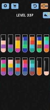 Water Color Sort Level 337 Walkthrough Solution iOS/Android