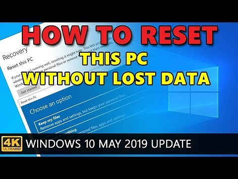 Restoring your computer with 'Reset this PC Keep my files' option in Windows 10 May 2019 Update.