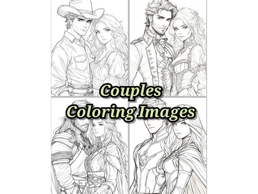 Couples Themed Coloring Pages: Mini Set of 25 Couple Varieties Images Printable (digital Download) - Etsy