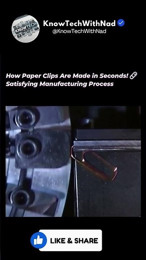How Are Paper Clips Made? 🧷 The Surprisingly Precise Process! #foryou #tech #paperclip