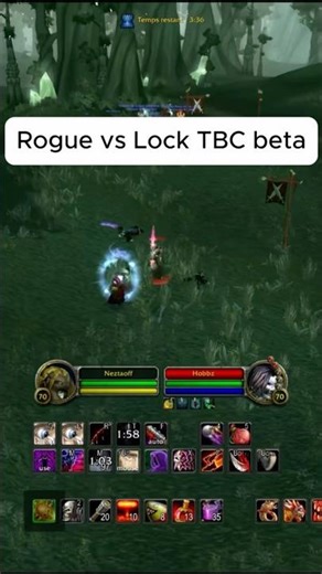 Rogue vs lock tbc bêta #worldofwarcraft #tbc #pvp #rogue #wowclassic #wow