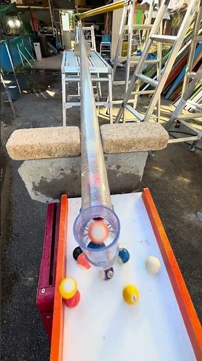 Marble Run ⭐ Transparent Pipe Long Slope & Rain Gutter Colorful Course Original②