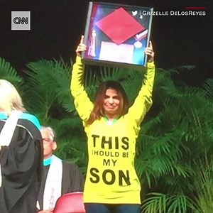 87K views · 490 reactions | Orange lipstick under eyes. Gun control messages on tassels and caps. Here's how Parkland students and teachers silently raised their voices at graduation: https://cnn.it/2HhGj0d | CNN International | Facebook