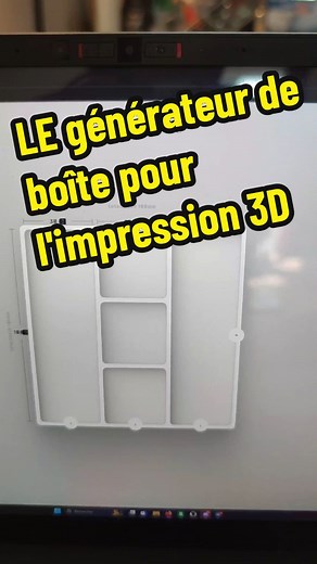 Faut laisser ce qui est à la découpe laser à la découpe laser. Voilà un générateur de boîte pour l'impression 3D 😉 #3dprinting #box #boxgenerator #lasercut #bento3d #makercase