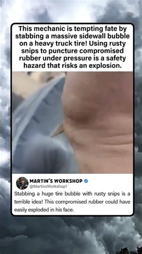 Extremely Dangerous Truck Tire Bubble Stabbing ⚠️💥