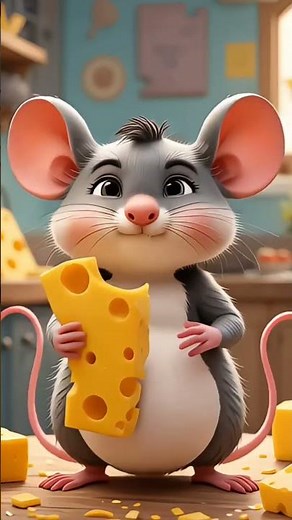 Cute Cartoon Mouse Eating Cheese 🧀😍 | Funny Mouse Moments #funny #animation #cute #cartoon