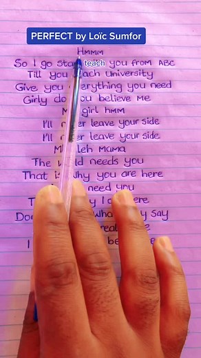 Decoding the Lyrics to 'Perfect' by Loïc Sumfor