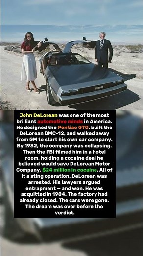 DeLorean Built His Dream Car. Then the FBI Filmed Him Saving It With Cocaine