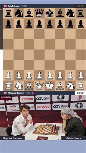 Magnus Carlsen vs Salem Saleh World Blitz 2025 game