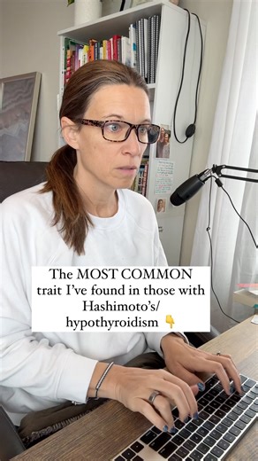 In 9 years of being an autoimmune coach and talking to thousands with Hashimoto’s hypothyroidism, this is what I’ve found to be the most common trait with most 👇 Being an overachiever that loves to get stuff done. There are so many reasons why you might feel this way. Some common reasons: ✅ being over scheduled as a kid and learning it’s not safe to not be busy ✅ being praised for getting so much done so you continue to stay busy to get that praise ✅ loving the “super mom” identity where people