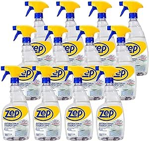 Zep Antibacterial Disinfectant Spray With Lemon - 32 Fl Oz (Case Of 12) ZUBAC32 - Disinfects, Cleans and Deodorizes Most Surfaces EPA Approved