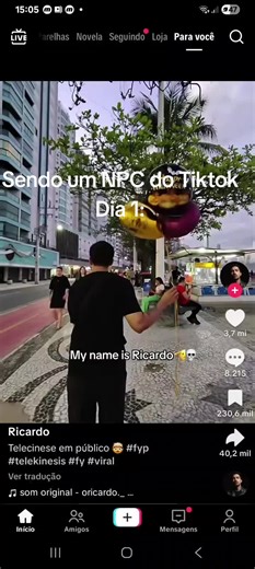 Sendo um NPC do Tiktok - Dia 1 | telecinese
