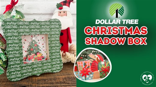 DIY Christmas Shadow Box 🎁 Easy Dollar Tree Holiday Scene