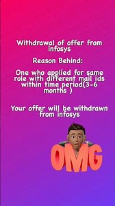 Reason behind infosys withdrawal of offer- infosys#infosys #infosysrecruitment2022