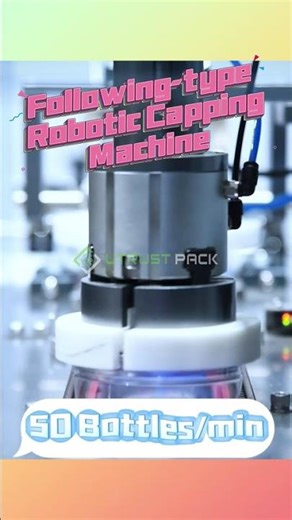50 Bottles/min:Following-type Robotic Capping Machine
