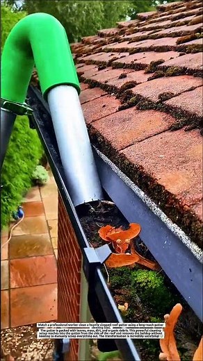 PRO Gutter Cleaning! Watch This Powerful Tool Clear Years of Dirt & Moss!