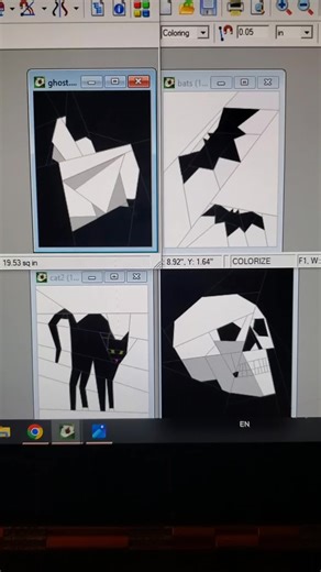 All original blocks for my Halloween wall hanging! #kerisquilts #quilting #halloween #decoration #statefair