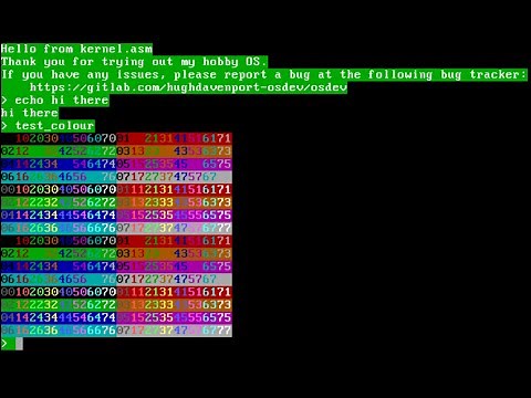 Introduction To My Hobby Operating System - osdev #1
