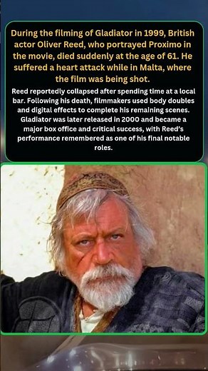 Gladiator Actor Oliver Reed Died During Production — What Happened? #gladiator