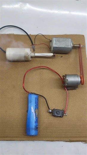 Simple DIY Mini Air Blower using DC Motor 🌬️ | Life Hacks