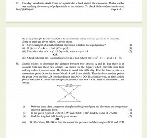 37. One day, Academic Audit Team of a particular school visited... | Filo