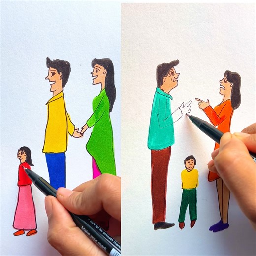 2 Types of stories. Which one best? #shorts #art #craft #drawing