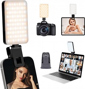 80 LED Video Light Clip Oplaadbaar - 5 Lichtmodi & Helderheid - Fotolicht voor... | bol