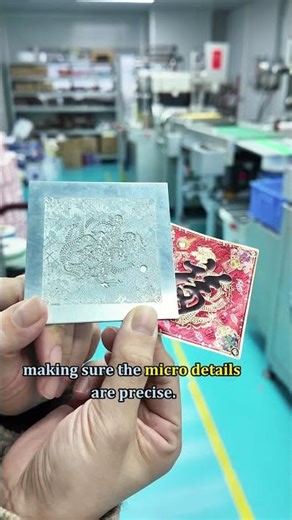 How micro-embossing stickers come to life. #luxurypackaging #packagingsolutions