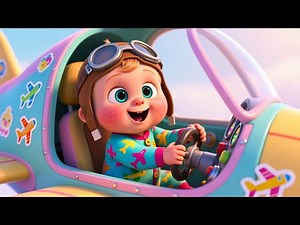 Flying Airplane Fun With Baby ✈️🎶 Exciting Travel Song | Learn ABC and 123 for Kids