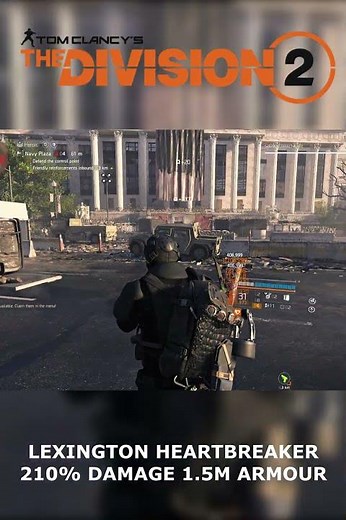 Lexington Build Is INSANE... 210% Weapon DAMAGE 1.5M Armour! #shorts #division #division2 #gaming