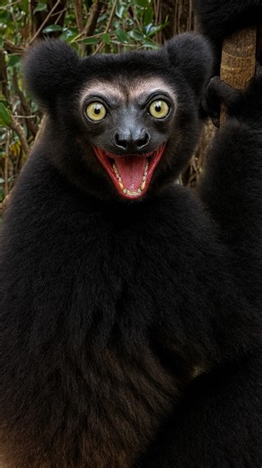 World in Motion 🕹️ on Instagram: "The indri is among the largest surviving lemur species and is found only in Madagascar. It is easily recognized by its striking black-and-white coat and rounded, almost bear-like face. What truly sets the indri apart are its powerful, haunting vocalizations, which can carry for more than a mile through the rainforest. These calls help family groups stay in contact and signal their presence to neighboring indris. Living high in the forest canopy, indris spend ne