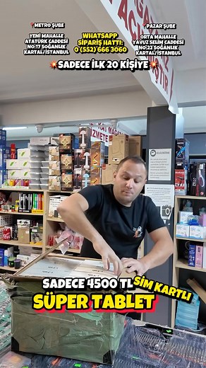 💥SADECE İLK 20 KİŞİYE ÖZEL FİYAT💥🔥SİM KART KAYITLI SÜPER TABLET🔥✅SADECE 4500 TL✅i-Tab 16Pro Özellikleri • Android 15 işletim sistemi (professional software) • 10.1 inç Incell LCD ekran • 16 GB RAM • 1 TB dahili depolama (ROM) • Çift kamera:* Ön kamera: 8 MP* Arka kamera: 13 MP • 2.4G / 5G dual-band WiFi desteği • 10.000 mAh büyük batarya kapasitesiHEMEN KAMPANYALI FİYATTAN SİPARİŞ VERMEK İÇİN WHATSAPP SİPARİŞ HATTI: 0 (552) 666 3060https://api.whatsapp.com/send?phone=905526663060MAĞAZALARIMI
