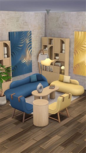 The Sims 4 Snazzy Living Room 🛋️ | Maker Pack by Syboulette