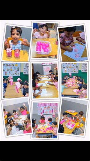 Learn4Good Playschool on Instagram: "🌷 Shades of pink, shades of joy! 💖 #learn4goodplayschool #ucmaskuwait #salmiya #funactivitiesforkids #indianinkuwait #funlearning #pinkday💕 #pinkpinkpink #colouractivityfunlearning #playschoolmemories #summercamp2025😎☀️🤗 #fundaysforkids"