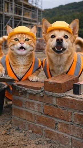 Son tremendos 🤣 #feedshorts #cat #miradacanina #cute #piropos #albañiles #funnycats #pets #perros