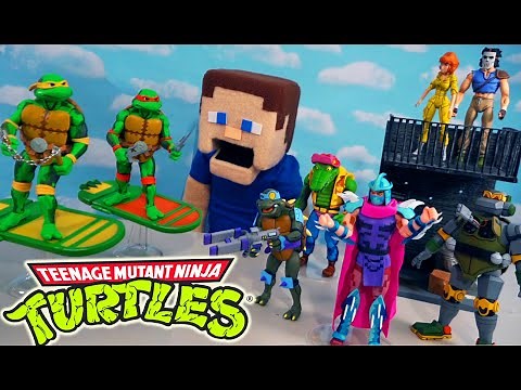 NECA Rise of the Ninja Turtles Classic Cartoon & ARCADE Game Figures! Series 3