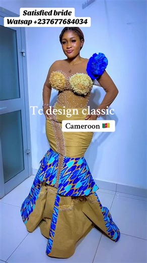 #Cameroon 🇨🇲 #wedding #attire presented to you by TC Design Classic. We stitched every thread with elegance to bring out the vibe and beauty in every outfit. Our shop is located in Yaounde tamtam weekend opposite tamtam weekend. ##Enroll in our #bilingual #fashion #institute TC Design Bilingual Fashion Institute Yaounde behind niki biyem assi. Are you planning a wedding?? Are you wondering what to wear for an upcoming event?? We definitely got you covered. Order with just your picture from any