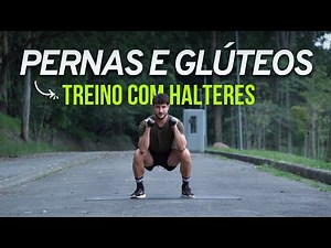 Treino de pernas e glúteos em casa com pesos (halteres) - Hipertrofia e queima de gordura 🔥