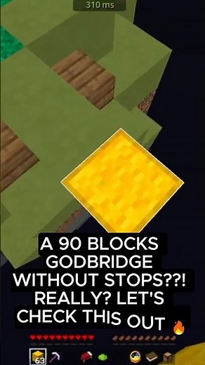 🔥 90 BLOCKS GODBRIDGE in Minecraft?! 🤯 Insane Continuous Godbridging Skills