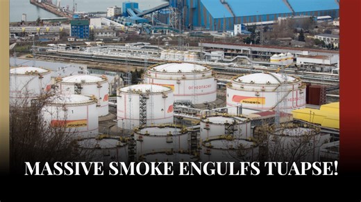 Fire at Russia's Tuapse oil refinery: Smoke seen from dozens of kilometers away
