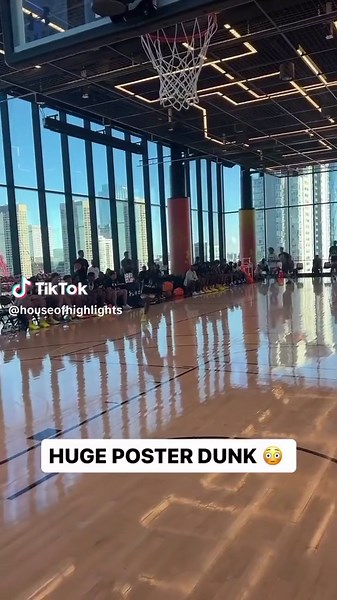 Intense High School Basketball Dunk - The Stare Down