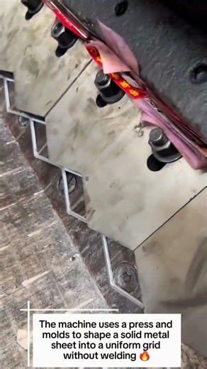 This Machine Presses a Metal Sheet into a Perfect Grid?! 😳⚙️