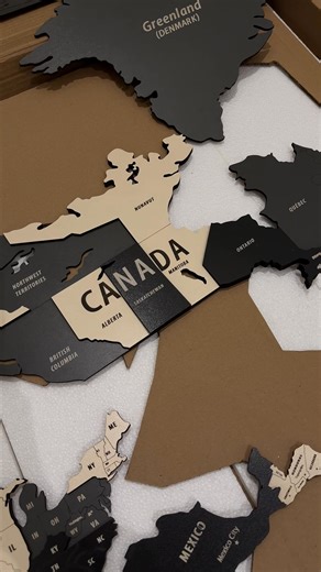 Add natural texture and modern elegance to your space with our handcrafted wooden world map. | ColorfullWorlds
