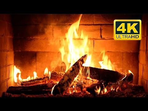 🔥 Crackling Fireplace 4K (12 HOURS). Burning Fireplace & Crackling Fire Sounds (NO Music)