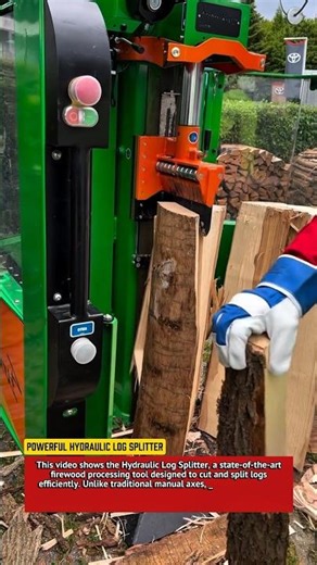 Powerful Hydraulic Log Splitter | Amazing Firewood Cutting Machine in Action.