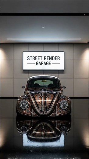 Custom VW Beetle Pinstripe Lowrider – Art Car Perfection! 🔥