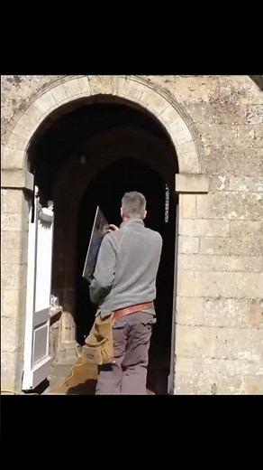 Making a stained glass window. Step 7 - fitting.